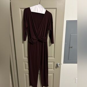 Express Burgundy Jumpsuit
